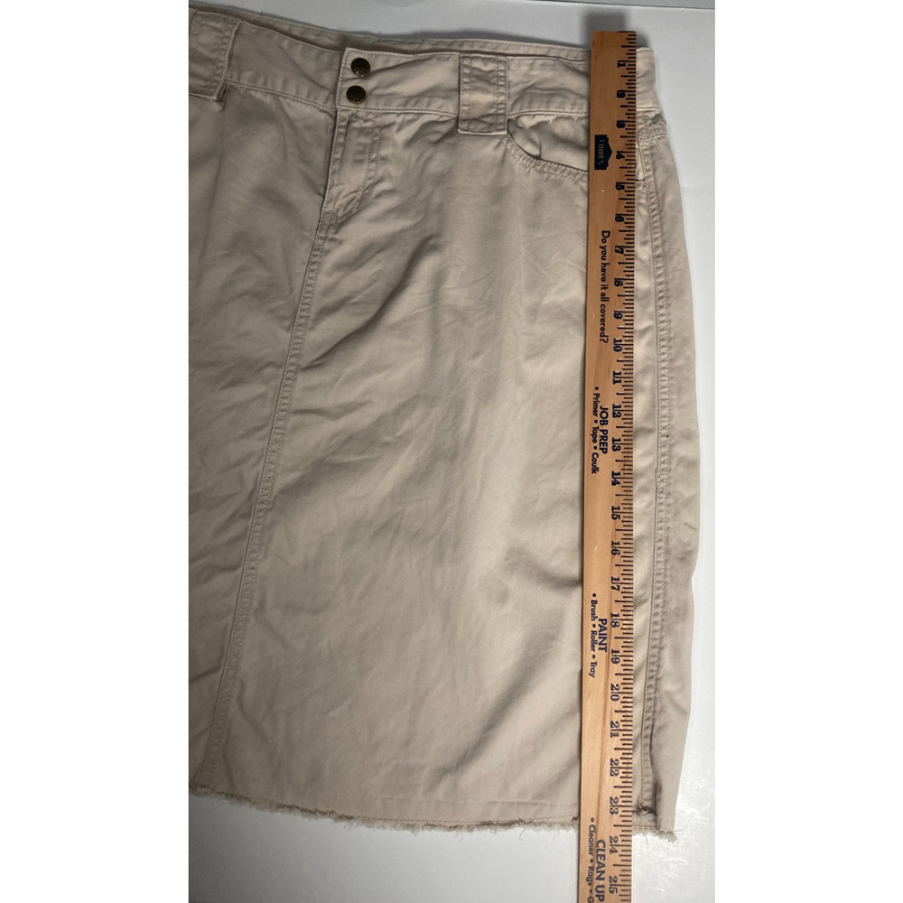 DKNY Jeans khaki brown camel tan zip and double button pencil skirt 4 pockets 16 - Picture 5 of 11